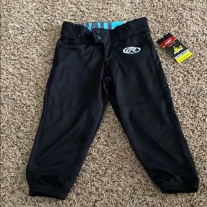 NWT girls Low Rise belted softball pants